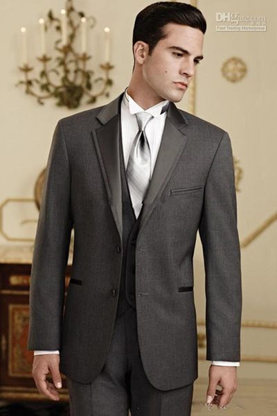 new custom made two buttons charcoal grey groom tuxedos notch lapel man blazer groomsmen dress suits (jacket+pants+vest+tie) 4212, Black;gray
new custom made two buttons charcoal grey groom tuxedos notch lapel man blazer groomsmen dress suits (jacket+pants+vest+tie) 4212, Black;gray