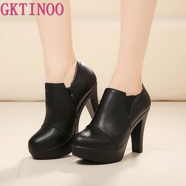 genuine leather high heels deep mouth single shoes platform women's pumps spring and autumn, Black
genuine leather high heels deep mouth single shoes platform women's pumps spring and autumn, Black