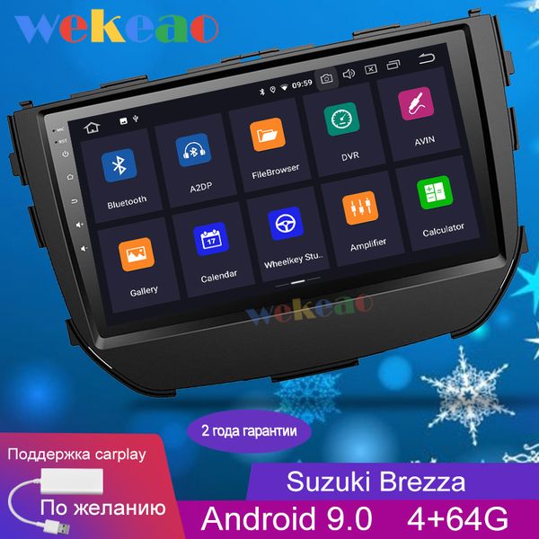 wekeao touch screen 9'' android 9.0 car dvd multimedia player for brezza car radio gps navigation 2016-2019
wekeao touch screen 9'' android 9.0 car dvd multimedia player for brezza car radio gps navigation 2016-2019