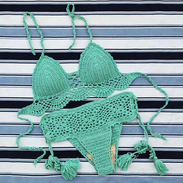 handmade crochet push up bikini set women swimwear crop beach swimsuit suit, White;black
handmade crochet push up bikini set women swimwear crop beach swimsuit suit, White;black