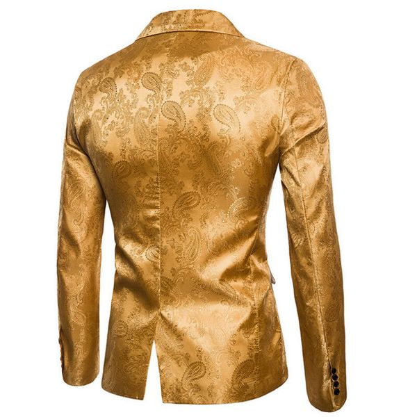 fashion men shiny blazers gold glitter suit jackets male nightclub one button suit blazer dj stage blazers, White;black
fashion men shiny blazers gold glitter suit jackets male nightclub one button suit blazer dj stage blazers, White;black