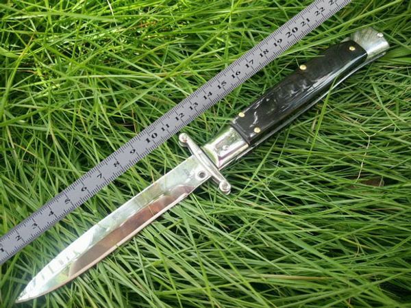 High quality 9 inch black EDC Italian style Guardian sacred folding pocket knife double automatic 440 stainless steel blade camping knife
High quality 9 inch black EDC Italian style Guardian sacred folding pocket knife double automatic 440 stainless steel blade camping knife