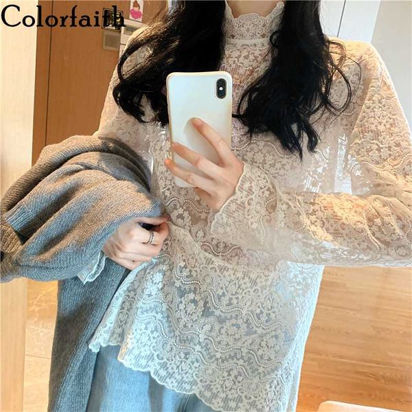 colorfaith new 2020 spring summer women's blouse lace elegant hollowing out cochet mesh bottoming sweet long casual bl0503, White
colorfaith new 2020 spring summer women's blouse lace elegant hollowing out cochet mesh bottoming sweet long casual bl0503, White