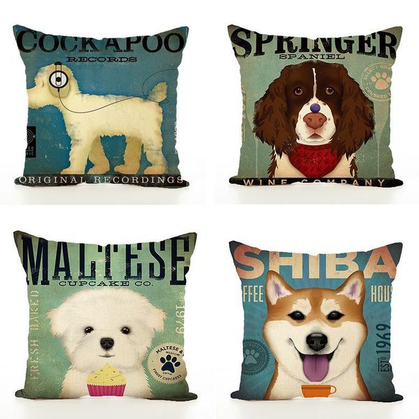 new linen retro dog literary cushion hug pillowcase home sofa cushion cover bichon husky keji schnauzer shapi pillowcase
new linen retro dog literary cushion hug pillowcase home sofa cushion cover bichon husky keji schnauzer shapi pillowcase