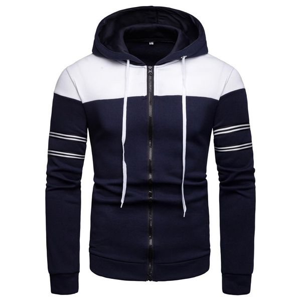 new brand men's cardigan hoodie sweatshirt long-sleeved slim men's zipper hoodie jacket casual striped stitching jacket, Black
new brand men's cardigan hoodie sweatshirt long-sleeved slim men's zipper hoodie jacket casual striped stitching jacket, Black