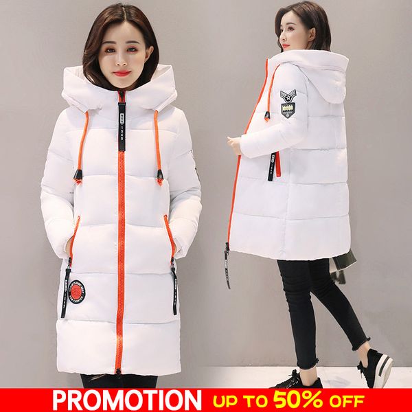 long winter 2019 hooded parkas women coat thick cotton padded outwear female parka lining warm casual women's coats, Black
long winter 2019 hooded parkas women coat thick cotton padded outwear female parka lining warm casual women's coats, Black
