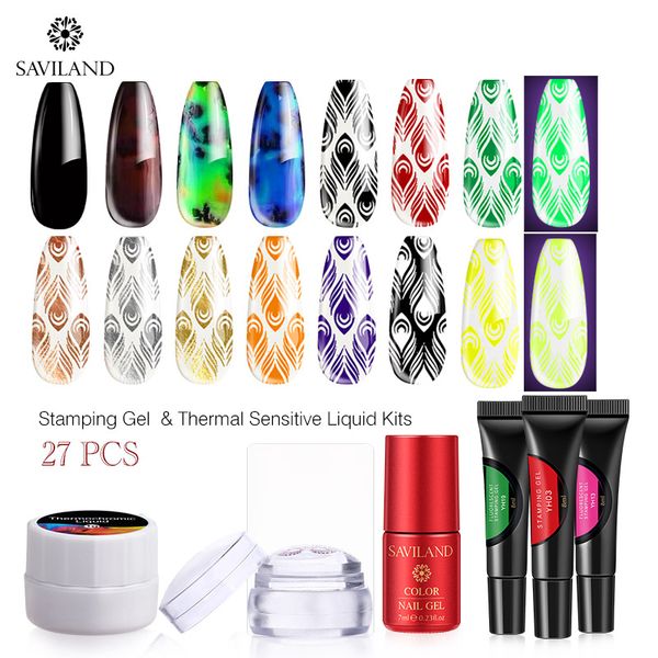 saviland nail stamping nail gel polish thermal liquid auroras touch color changing paint gel ombre stamping art kits, Red;pink
saviland nail stamping nail gel polish thermal liquid auroras touch color changing paint gel ombre stamping art kits, Red;pink
