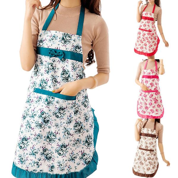 women floral bowknot waterproof kitchen restaurant cooking pocket dress apron
women floral bowknot waterproof kitchen restaurant cooking pocket dress apron