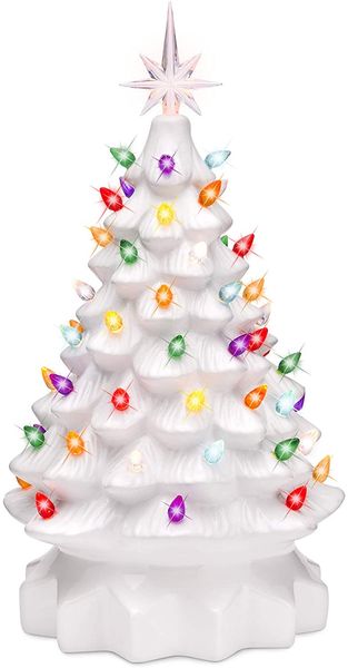 choice products 15in pre-lit hand-painted ceramic tablechristmas tree w/ 64 lights - white
choice products 15in pre-lit hand-painted ceramic tablechristmas tree w/ 64 lights - white