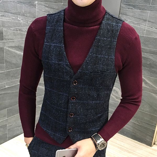 4-color plaid suit vest men and pant 2019 autumn mens waistcoat vests asia size s-5xl men vest, Black;white
4-color plaid suit vest men and pant 2019 autumn mens waistcoat vests asia size s-5xl men vest, Black;white