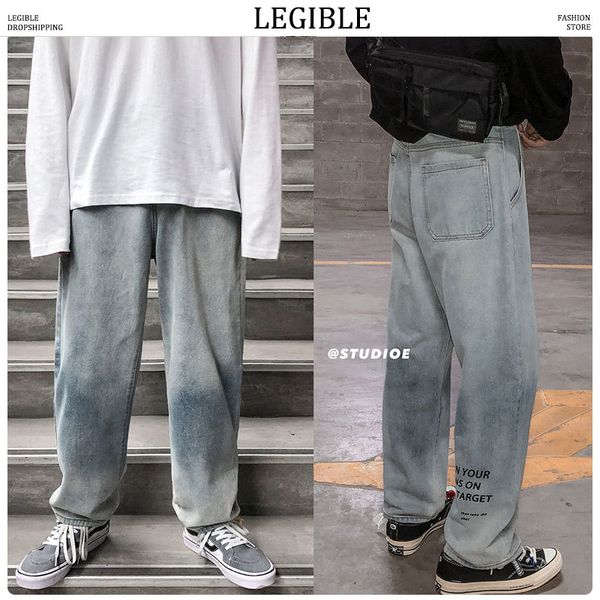 vogue men oversize street-style casual full-length denim pants nice me's autumn wide leg pant male korean vintage jeans, Blue
vogue men oversize street-style casual full-length denim pants nice me's autumn wide leg pant male korean vintage jeans, Blue