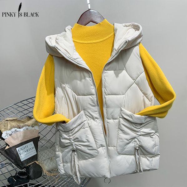 pinkyisblack new autumn winter vest women waistcoat 2019 female sleeveless jacket hooded warm short vest jacket colete feminino, Black;white
pinkyisblack new autumn winter vest women waistcoat 2019 female sleeveless jacket hooded warm short vest jacket colete feminino, Black;white