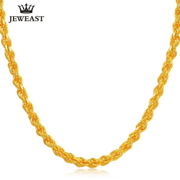 jjf 24k pure gold necklace real au 999 solid gold chain nice simple classic rope chain upscale fine jewelry sell new 2019, Silver
jjf 24k pure gold necklace real au 999 solid gold chain nice simple classic rope chain upscale fine jewelry sell new 2019, Silver