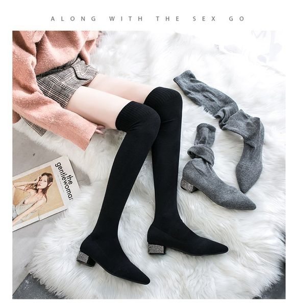 lace up women's rubber boots bling bling fashion womens shoes 2019 boots-women winter footwear thigh high heels high sexy, Black
lace up women's rubber boots bling bling fashion womens shoes 2019 boots-women winter footwear thigh high heels high sexy, Black