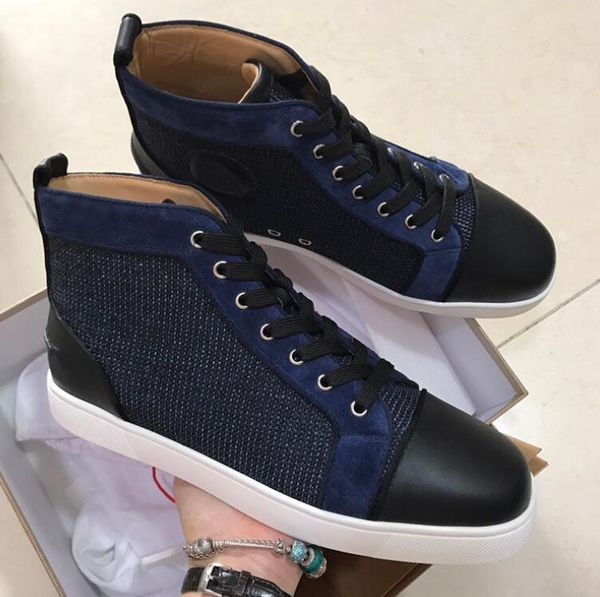 fashion brand men's designer sneakers high red bottom casual luxury studs, toe party walking women's casual shoes outdoor, Black
fashion brand men's designer sneakers high red bottom casual luxury studs, toe party walking women's casual shoes outdoor, Black