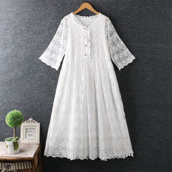 2020 spring and summer new women's artistic hipster two-piece embroidered lace dress half-sleeve loose dress women, Black;gray
2020 spring and summer new women's artistic hipster two-piece embroidered lace dress half-sleeve loose dress women, Black;gray