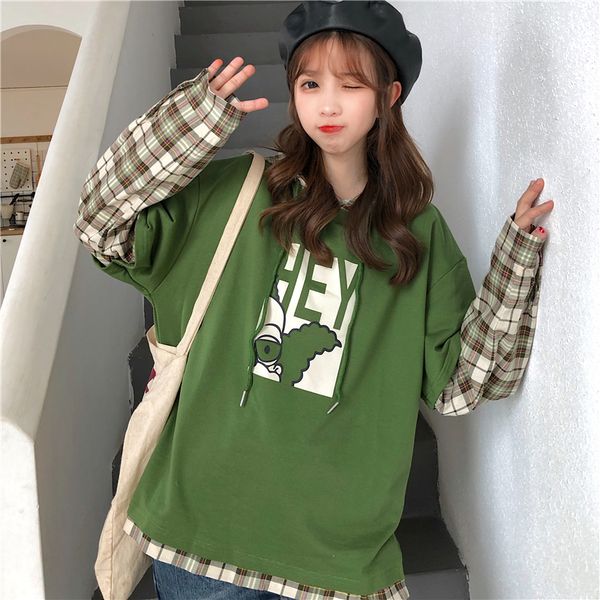 2019 harajuku fake two pieces sweatshirt women long sleeve hoodie loose women hoodies sweatshirts casual tracksuit mujer, Black
2019 harajuku fake two pieces sweatshirt women long sleeve hoodie loose women hoodies sweatshirts casual tracksuit mujer, Black