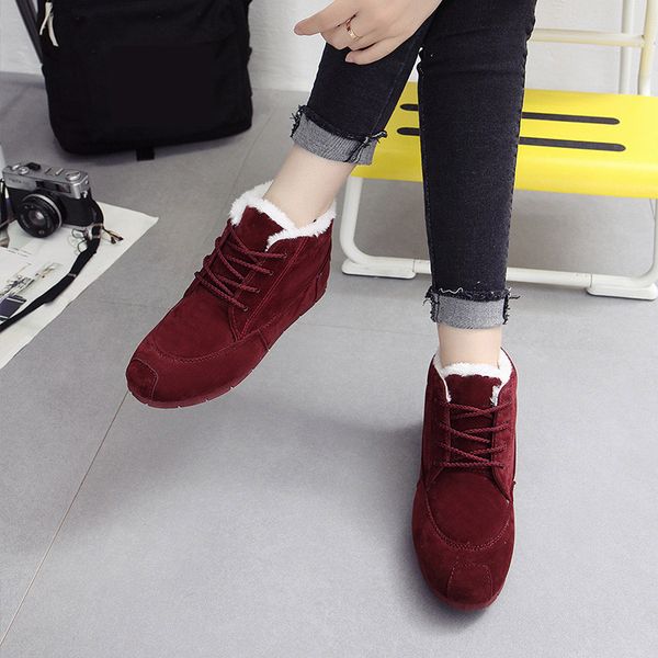 new 2020 woman snow boots winter women solid lace up ankle boots woman's slip on flock sewing flat female fashion causal shoes, Black
new 2020 woman snow boots winter women solid lace up ankle boots woman's slip on flock sewing flat female fashion causal shoes, Black