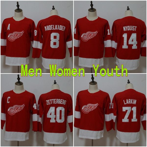 men women youth detroit red wings 71 larkin 8 justin abdelkader 14 gustav nyquist 40 henrik zetterberg authentic hockey jersey, Black;red
men women youth detroit red wings 71 larkin 8 justin abdelkader 14 gustav nyquist 40 henrik zetterberg authentic hockey jersey, Black;red