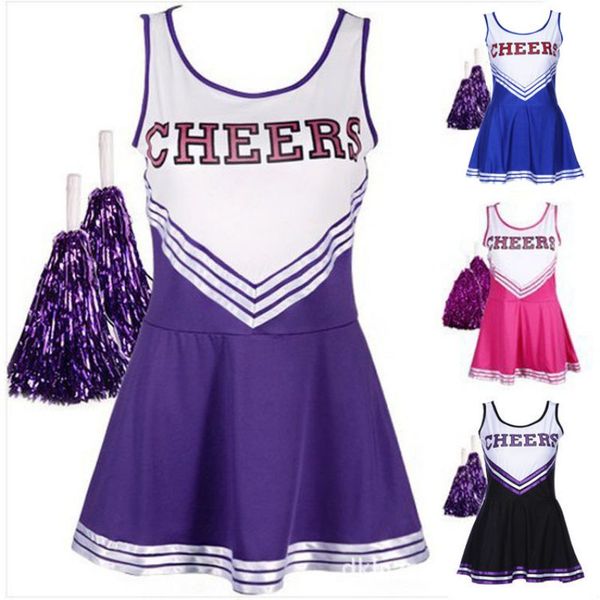 cheerleader fancy dress outfit uniform high school musical costume pom baby girl stage performance female school girl music
cheerleader fancy dress outfit uniform high school musical costume pom baby girl stage performance female school girl music