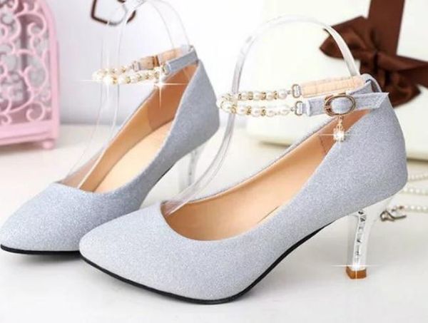 2019 women's shoes in spring and autumn with new style high heel fine heel pointed end sequined cloth @108, Black
2019 women's shoes in spring and autumn with new style high heel fine heel pointed end sequined cloth @108, Black