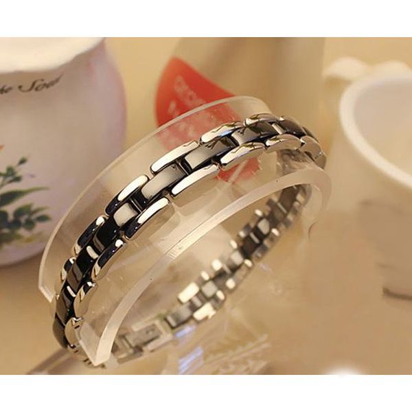 fashion brand jewelry ceramic chain love bracelets bangles balck and white for men woman 19cm stainless steel bijoux gold /rose/silver color, Black
fashion brand jewelry ceramic chain love bracelets bangles balck and white for men woman 19cm stainless steel bijoux gold /rose/silver color, Black