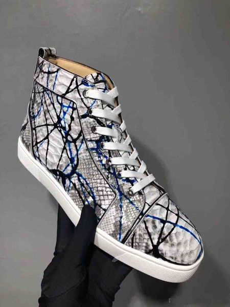 graffiti python leather high sneakers shoes women,men red bottom casual party leisure flats famous dress walking with box eu35-47, Black
graffiti python leather high sneakers shoes women,men red bottom casual party leisure flats famous dress walking with box eu35-47, Black