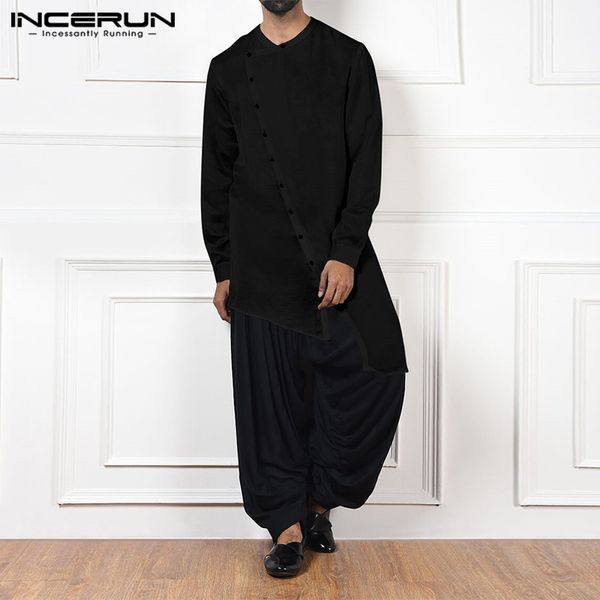 incerun autumn fashion men solid color long sleeve muslim kaftan casual round collar irregular hem button mens jubba thobe, Red
incerun autumn fashion men solid color long sleeve muslim kaftan casual round collar irregular hem button mens jubba thobe, Red