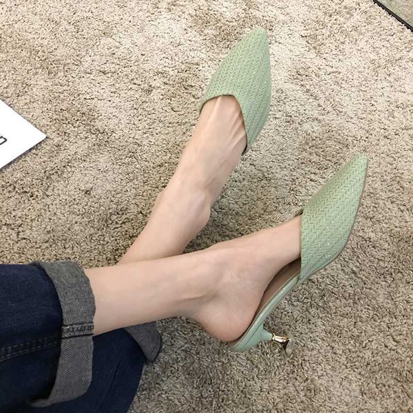 slippers women's shoes outdoor 2021 spring high-heeled stiletto fashion muller, Black
slippers women's shoes outdoor 2021 spring high-heeled stiletto fashion muller, Black