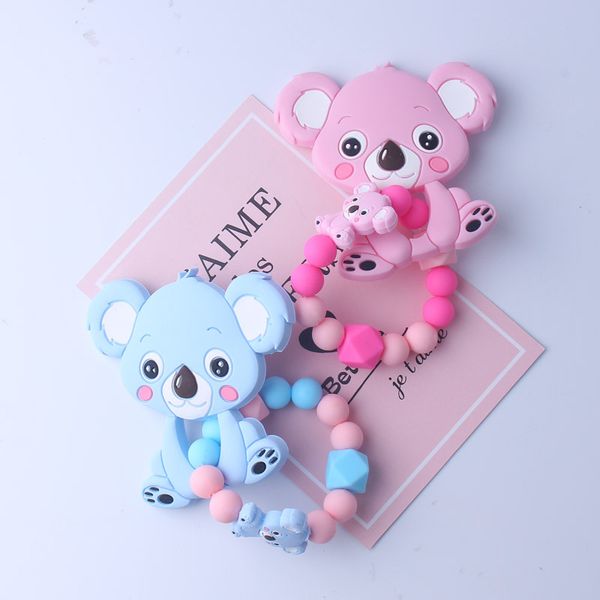 1pcs baby teether oral care infant molars food grade koala silicone teether bracelet molars pacifier clips
1pcs baby teether oral care infant molars food grade koala silicone teether bracelet molars pacifier clips