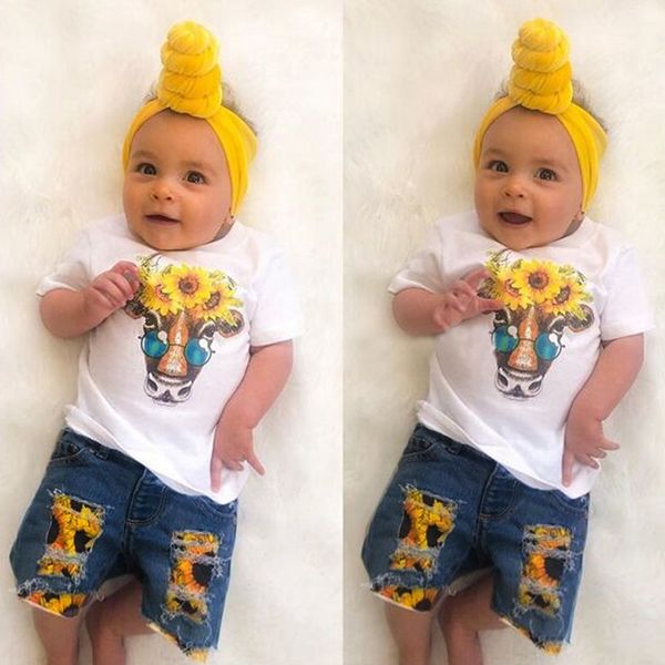 perimedes kids baby girls clothes roupa infantil toddler kids baby girl outfits clothes sunflower print t-shirt+denim shorts set, White
perimedes kids baby girls clothes roupa infantil toddler kids baby girl outfits clothes sunflower print t-shirt+denim shorts set, White