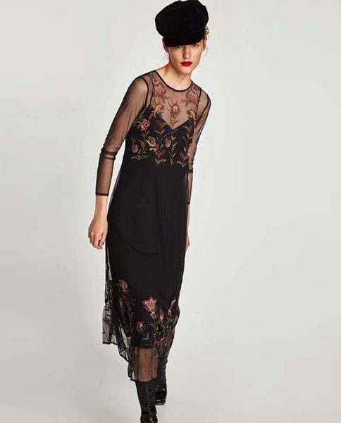 women dress new fashion lace european o-neck embroidery transparent party evening dress split irregular casual dresses ladout, Black;gray
women dress new fashion lace european o-neck embroidery transparent party evening dress split irregular casual dresses ladout, Black;gray