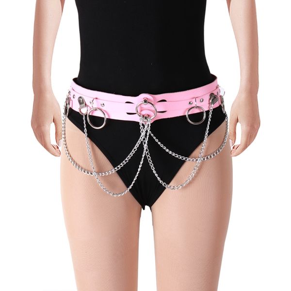 metal pink leather harness garter o-ring cage waist suspender belt fetish punk goth rave adjust body bondage lingerie, Black;white
metal pink leather harness garter o-ring cage waist suspender belt fetish punk goth rave adjust body bondage lingerie, Black;white