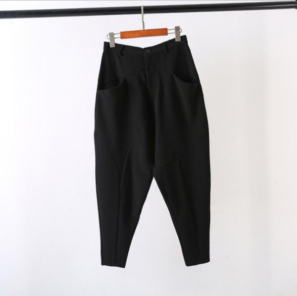 2018 new men clothing hair stylist hip hop street loose personality harem pants big crotch pants plus size costumes, Black 
2018 new men clothing hair stylist hip hop street loose personality harem pants big crotch pants plus size costumes, Black