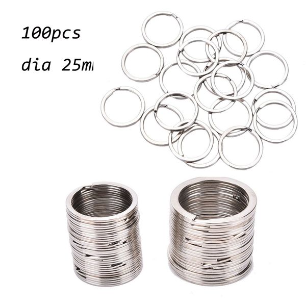 100 pcs/set silvery key chains stainless alloy circle keyrings jewelry keychain key ring diy 25mm, Black
100 pcs/set silvery key chains stainless alloy circle keyrings jewelry keychain key ring diy 25mm, Black