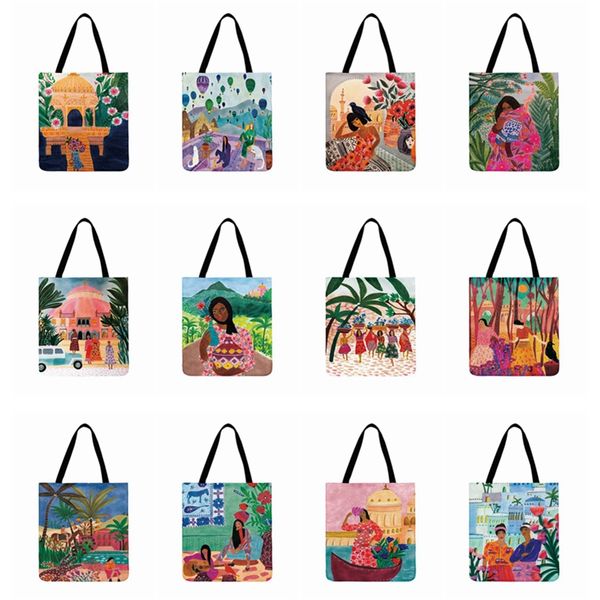 foldable shopping bag summer holiday art girls printed bag ladies shoulder women casual tote women fashion beach tote bags
foldable shopping bag summer holiday art girls printed bag ladies shoulder women casual tote women fashion beach tote bags