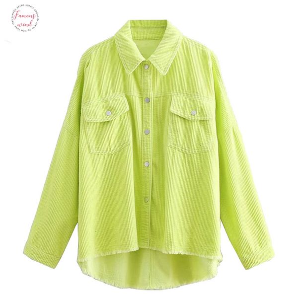 2019 spring women bright green color corduroy jacket loose single breasted coat fashion button down tassel jacket, Black;brown
2019 spring women bright green color corduroy jacket loose single breasted coat fashion button down tassel jacket, Black;brown