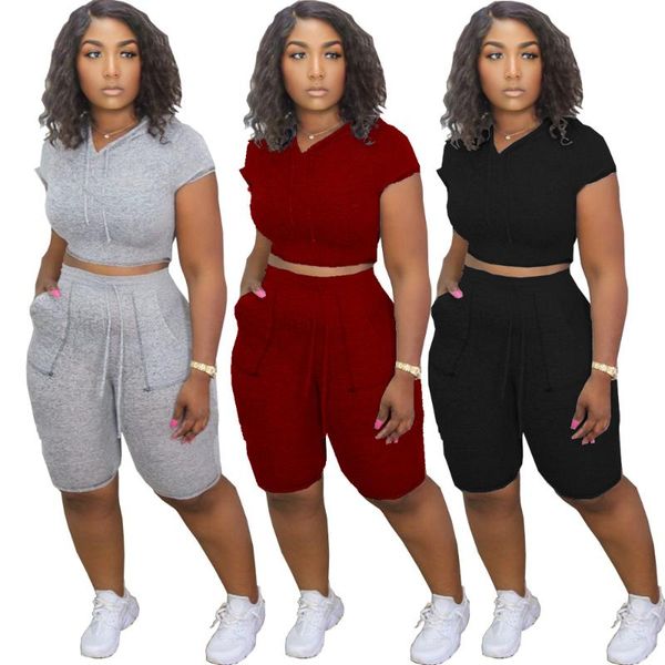 women summer hooded tee knee length jogger pants suit two piece set vintage sweatsuit matching set outfits, White
women summer hooded tee knee length jogger pants suit two piece set vintage sweatsuit matching set outfits, White