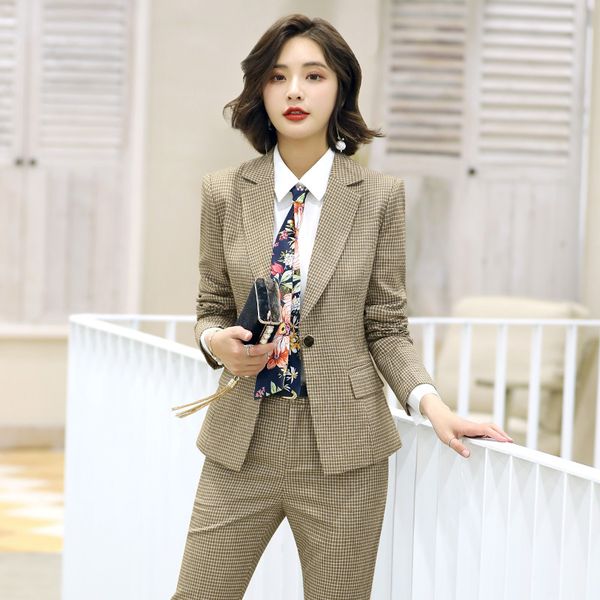 british plaid professional suit female 2019 autumn new small suit ladies overalls temperament slim slimming small female, White;black
british plaid professional suit female 2019 autumn new small suit ladies overalls temperament slim slimming small female, White;black