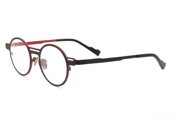 women men round pure titanium retro eyewear good-quality fashion double bridge classic lightweight prescription eyeglass frame, Black
women men round pure titanium retro eyewear good-quality fashion double bridge classic lightweight prescription eyeglass frame, Black