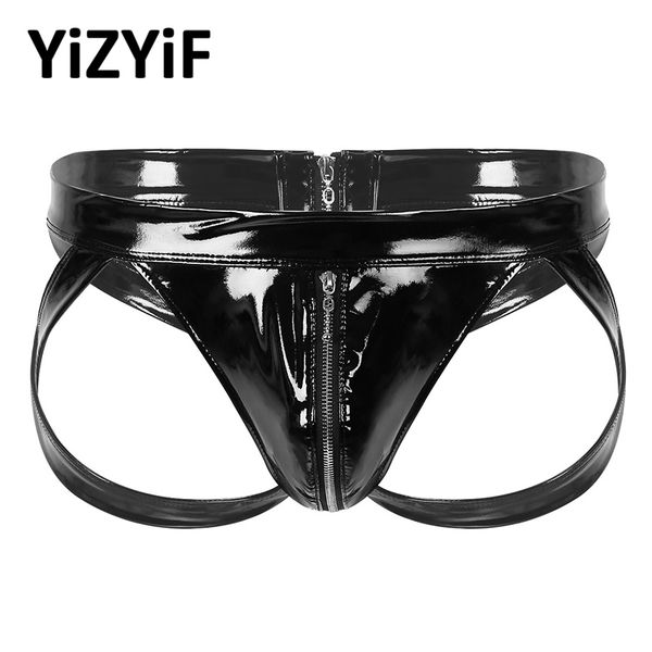 mens jockstrap bikini thong underwear gay wet look patent leather lingerie bulge pouch back cut out double-ended zipper briefs
mens jockstrap bikini thong underwear gay wet look patent leather lingerie bulge pouch back cut out double-ended zipper briefs