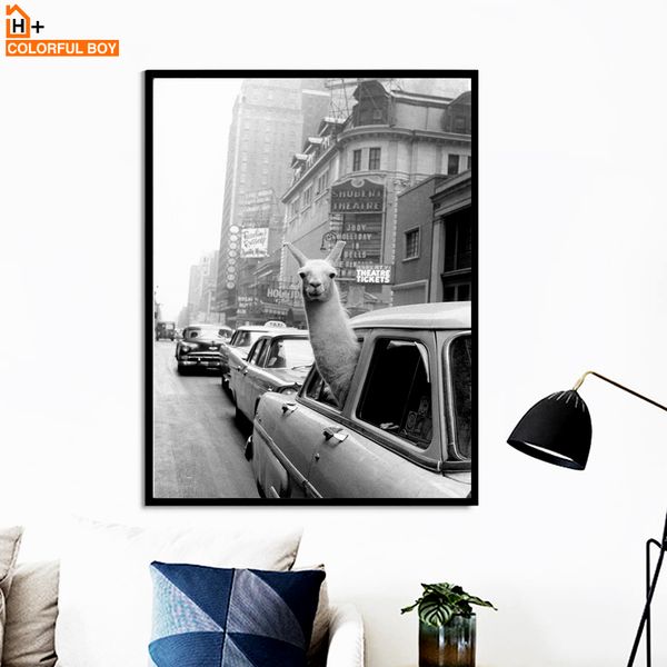 llama in a new york city taxi wall art canvas painting nordic posters and prints animal wall pictures for living room home decor
llama in a new york city taxi wall art canvas painting nordic posters and prints animal wall pictures for living room home decor