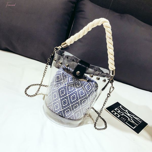 messenger bag alloy bracelet braided rope multiple layers of friendship bracelet jelly transparent bucket bag may9
messenger bag alloy bracelet braided rope multiple layers of friendship bracelet jelly transparent bucket bag may9