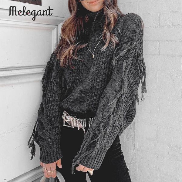 melegant turtleneck autumn winter 2019 sweater women tassel knitted pullovers femme sweater high fashion sweaters jumpers, White;black
melegant turtleneck autumn winter 2019 sweater women tassel knitted pullovers femme sweater high fashion sweaters jumpers, White;black
