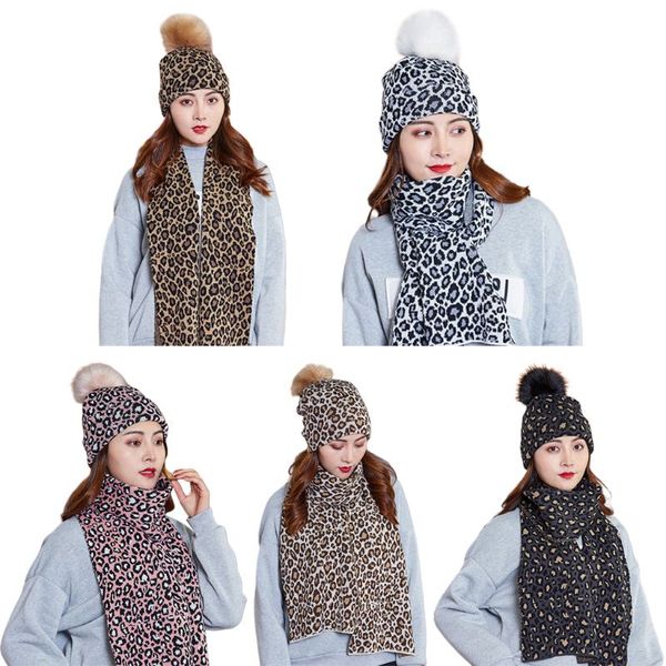 women scarf hat 2pcs set leopard print knitted cuffed beanie cap with long wraps klv 2019 new, Blue;gray
women scarf hat 2pcs set leopard print knitted cuffed beanie cap with long wraps klv 2019 new, Blue;gray