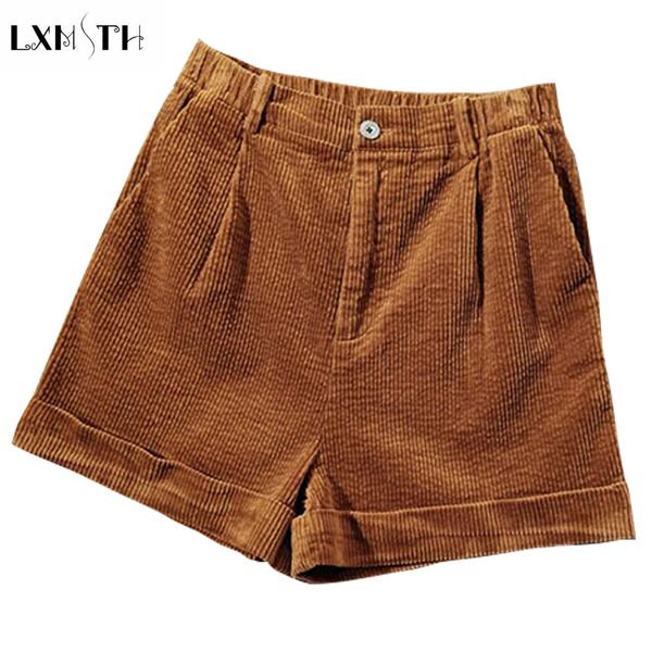 lxmsth winter big size corduroy shorts women solid high waist wide leg shorts casual pockets button elastic waist loose, White;black
lxmsth winter big size corduroy shorts women solid high waist wide leg shorts casual pockets button elastic waist loose, White;black