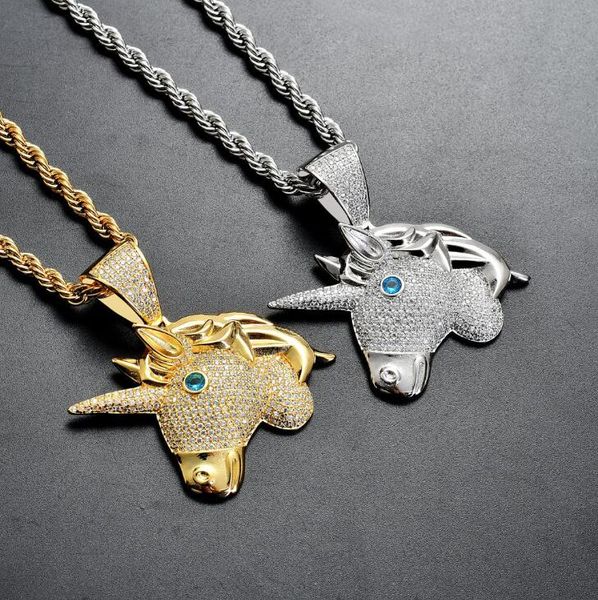 hip hop unicorn diamonds pendant necklaces for men golden silver alloy rhinestone luxury necklace cuban chain fashion jewelry
hip hop unicorn diamonds pendant necklaces for men golden silver alloy rhinestone luxury necklace cuban chain fashion jewelry