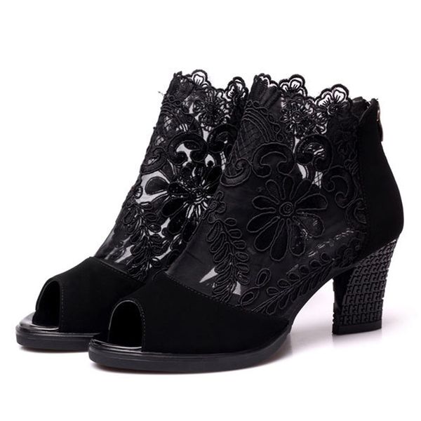 women high heels sandals hollow mesh women sandals 2020 fashion summer shoes size 35 - 43 mujer sandalias, Black
women high heels sandals hollow mesh women sandals 2020 fashion summer shoes size 35 - 43 mujer sandalias, Black