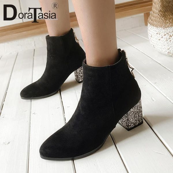 doratasia big size 31-43 brand new ladies bling chunky heels boots party boots women fashion pointed toe ankle shoes woman, Black
doratasia big size 31-43 brand new ladies bling chunky heels boots party boots women fashion pointed toe ankle shoes woman, Black