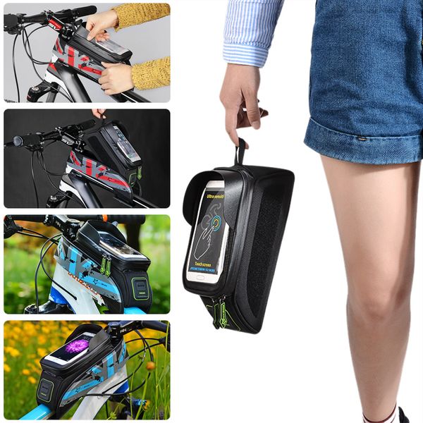 portable mtb road bicycle bike bags 5.8/6.0 inch rainproof touch screen cycling front tube frame bags large capacity
portable mtb road bicycle bike bags 5.8/6.0 inch rainproof touch screen cycling front tube frame bags large capacity